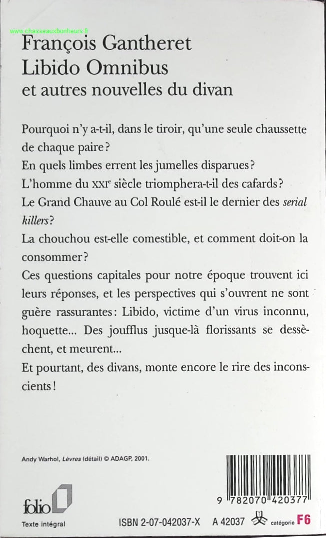 Libido Omnibus et autres nouvelles du divan - François Gantheret - livre