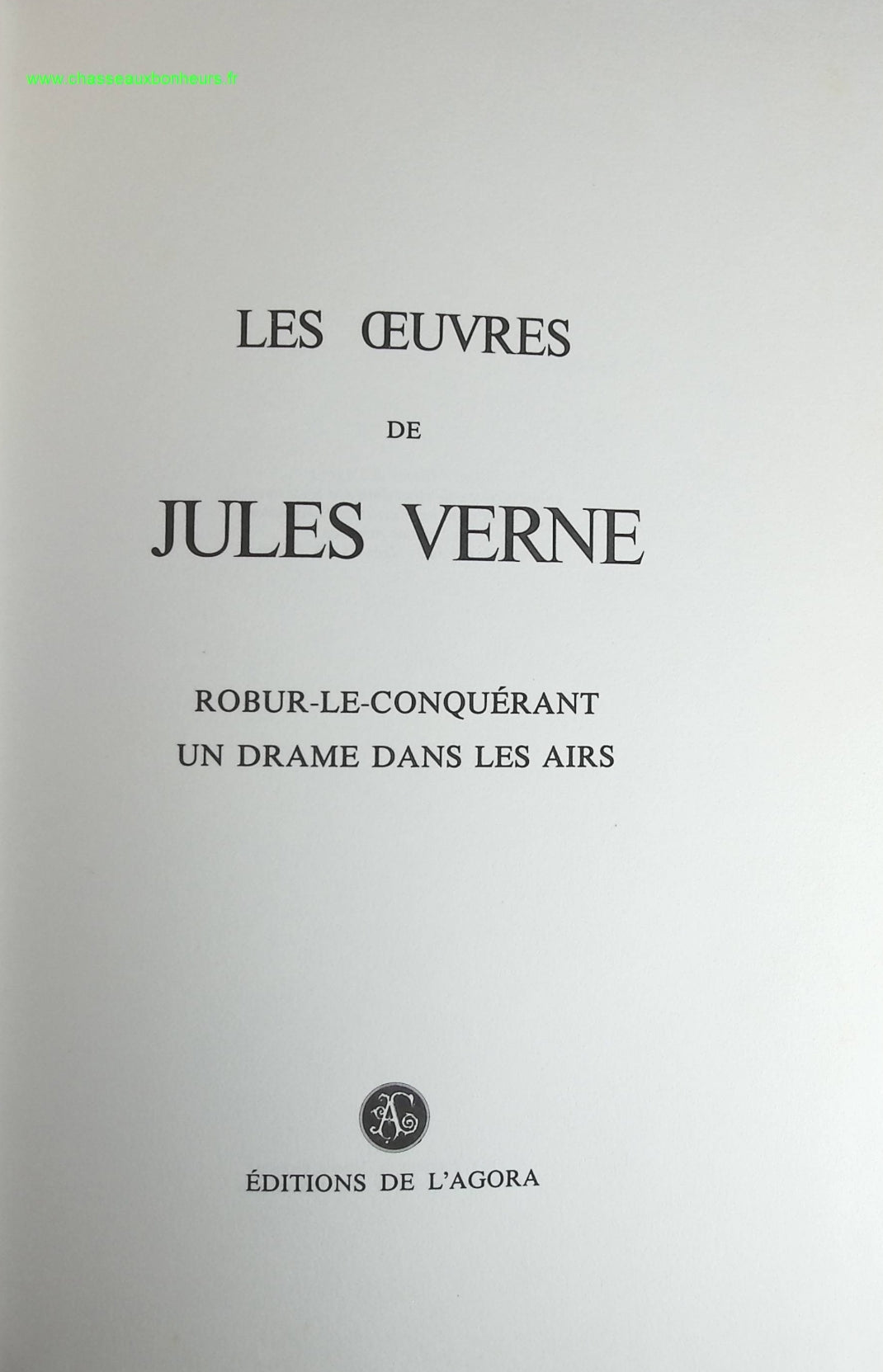 Robur le Conquérant Un drame dans les airs - Jules Verne - livre