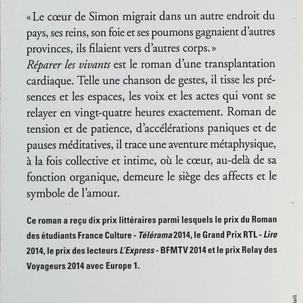 Réparer les vivants - Maylis de Kerangal - livre