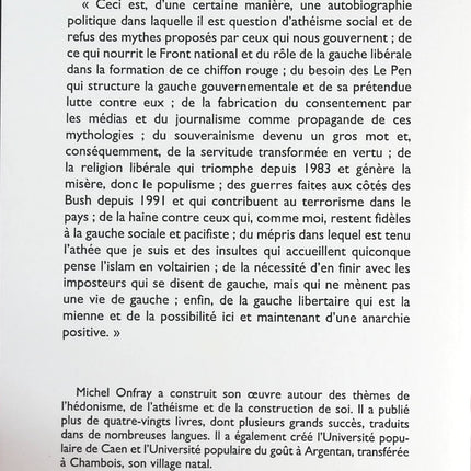 Le miroir aux alouettes - Michel Onfray - livre