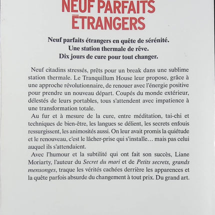 Neuf parfaits étrangers – Liane Moriarty : roman contemporain sur secrets et transformation - Livre