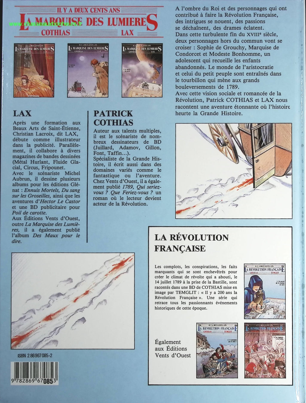 Le sourire du pendu tome 3 - La marquise des lumières - Patrick Cothias Lax - livre BD