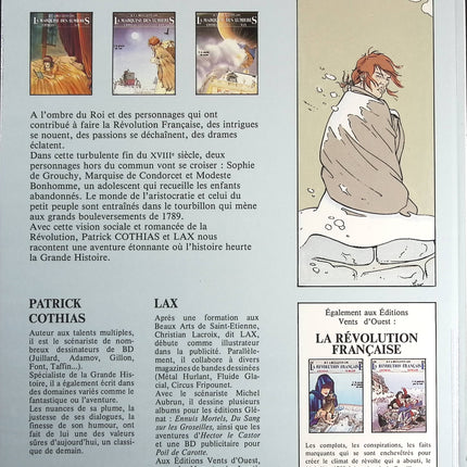 La vierge et l'enfant tome 1 - La marquise des lumières - Patrick Cothias Lax - livre BD