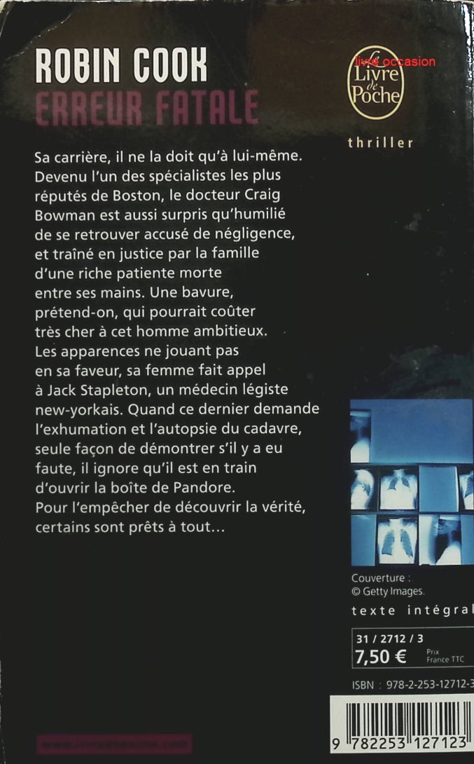 Erreur fatale - Robin Cook - Livre