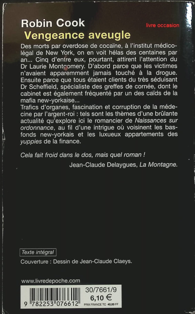 Vengeance aveugle - Robin Cook - Livre