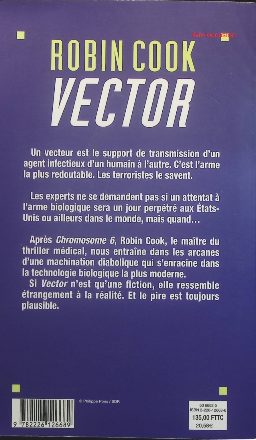 Vector - Robin Cook - Livre