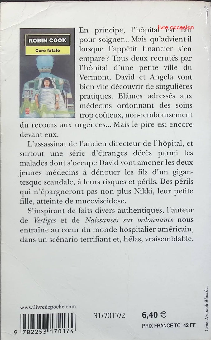 Cure Fatale - Robin Cook - Livre