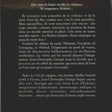 Les Rivières pourpres - Jean-Christophe Grangé - livre