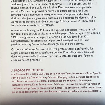 Et vous serez châtiés - Erica Spindler - Livre
