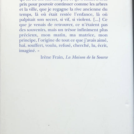 La maison de la source - Irène Frain - Livre