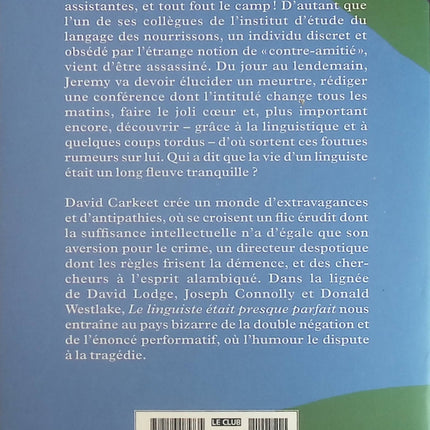 Le linguiste était presque parfait - David Carkeet - Livre