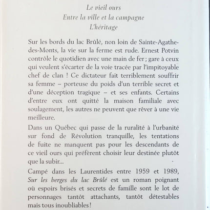 Sur les berges du lac Brûlé - Intégrale - Colette Major-McGraw - Livre