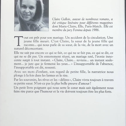 Une fille cousue de fil blanc - Claire Gallois - Livre