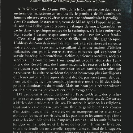 Le Pendule De Foucault - Umberto Eco - livre