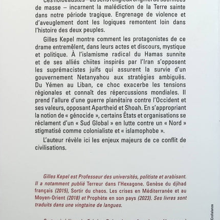 Holocaustes: Israël, Gaza et la guerre contre l'Occident - Gilles Kepel - livre