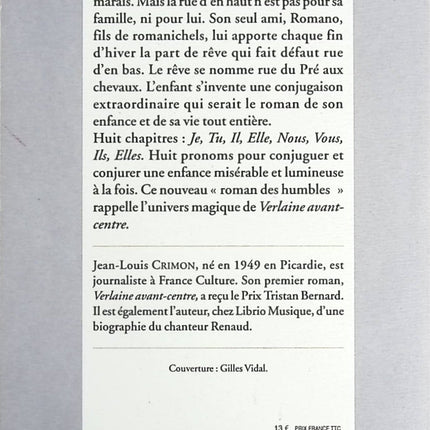 Rue du pré aux chevaux - Jean-Louis Crimon - Livre