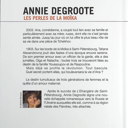 Les Perles de la Moïka - Annie Degroote - Livre