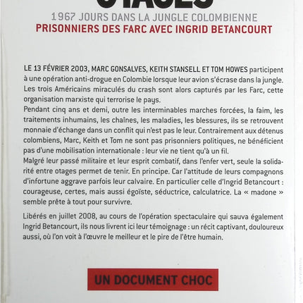 Otages 1967 jours dans la jungle colombienne - Marc Gonsalves - Livre