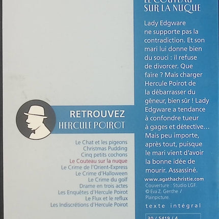 Le couteau sur la nuque - Agatha Christie - Livre