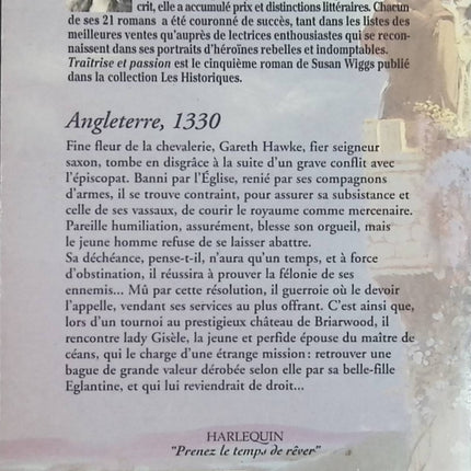 Traîtrise et passion - Susan Wiggs - Livre