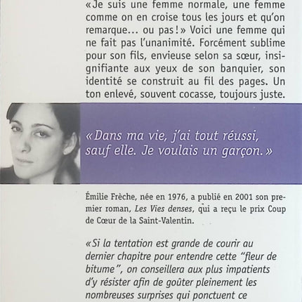 Une femme normale - Emilie Frèche - Livre