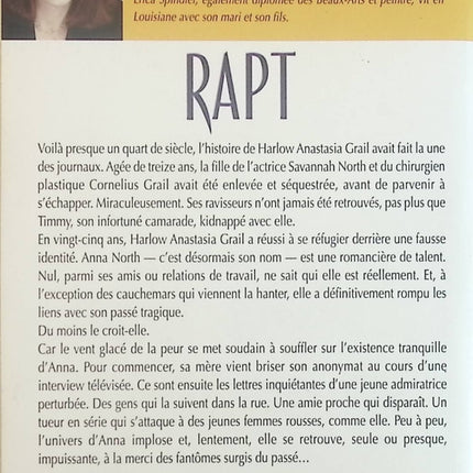 Rapt - Erica Spindler - Livre