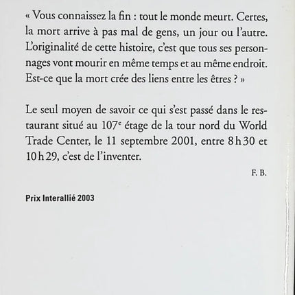 Windows On The World - Frédéric Beigbeder - livre