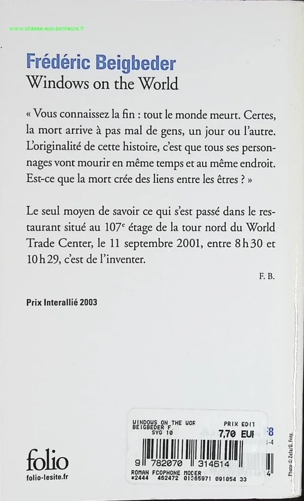 Windows On The World - Frédéric Beigbeder - book