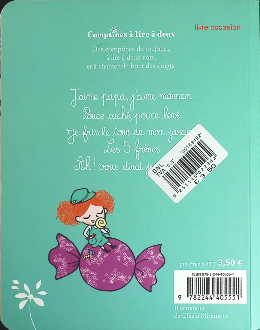 Comptines à lire à deux - Comptines en famille - Chiaki Miyamoto - livre