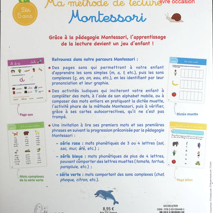 Ma Méthode De Lecture Montessori - Delphine Urvoy - livre