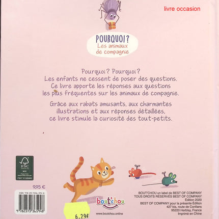 Les animaux de compagnie Pourquoi ? Questions et réponses pour les tout-petits - Collectif - livre