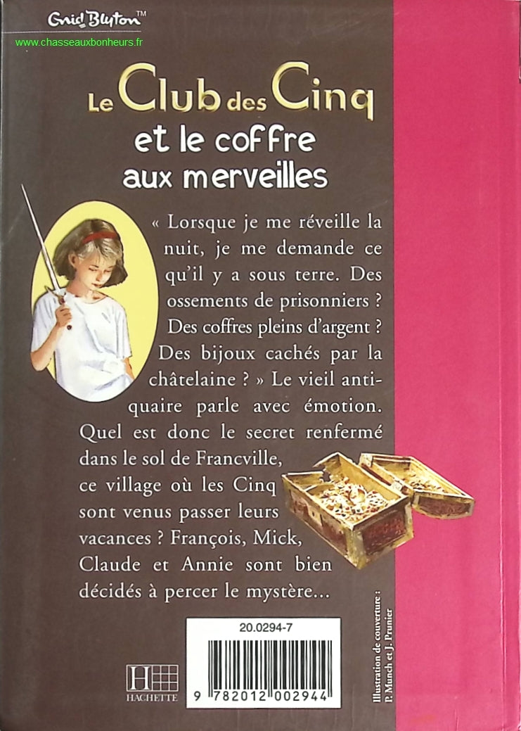 Le Club des cinq et le coffre aux merveilles - Bibliothèque Rose - livre
