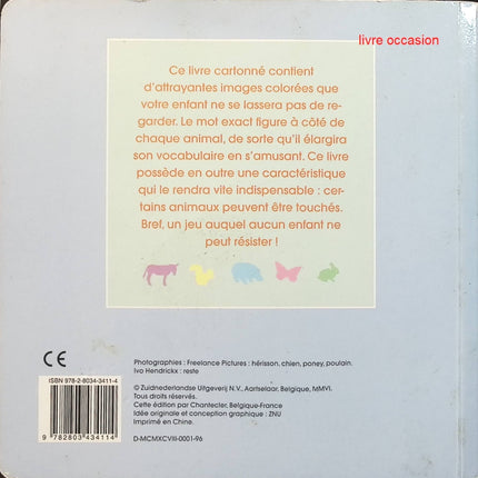 Les animaux Regarde Et Touche - Chantecler - livre