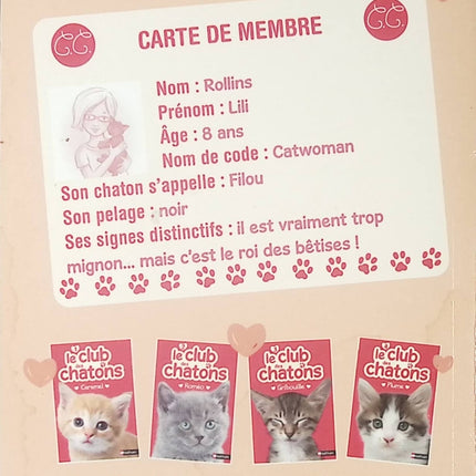 Le club des chatons - tome 6 - Filou - Lucy Diamond - Livre