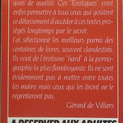 Réunions Sportives - Les érotiques - Gérard de Villiers - Livre