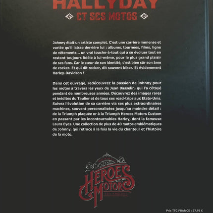 Johnny Hallyday et ses motos + vinyle 45 tours Le bol d'or - Jean Basselin - livre