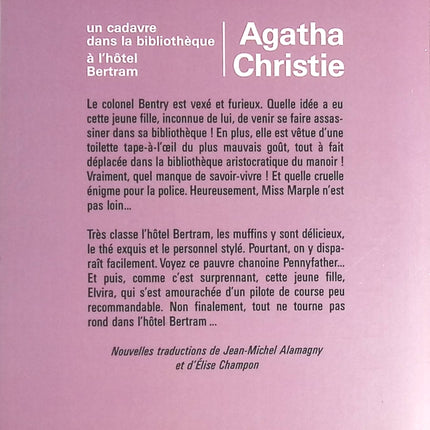 Un cadavre dans la bibliothèque - A l'hôtel Bertram - Agatha Christie - livre