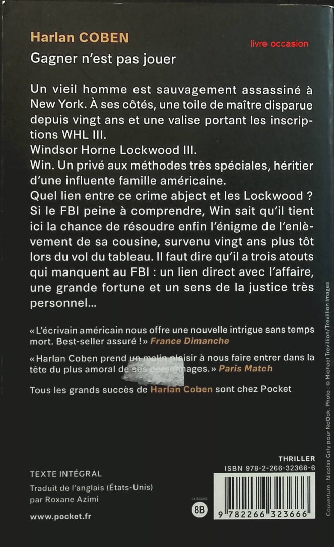 Gagner n'est pas jouer - Harlan Coben - livre
