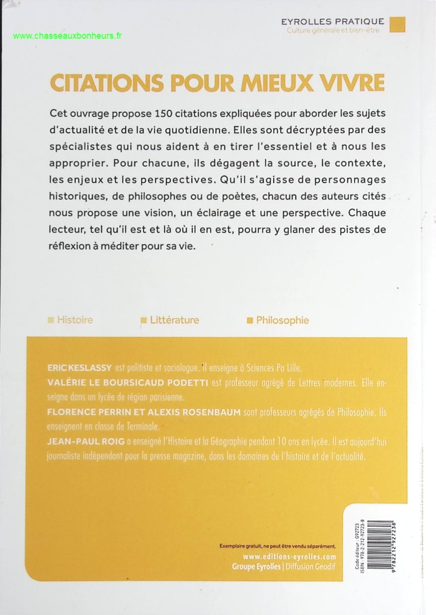 Citations pour mieux vivre - Eric Kesslassy - livre