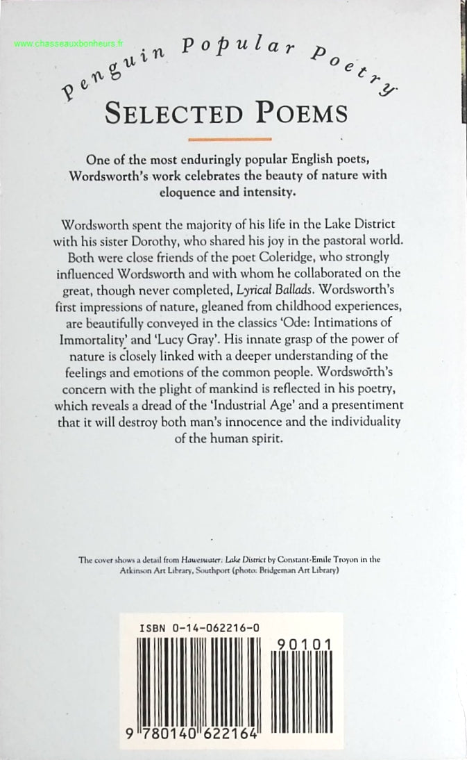 Selected Poems - William Wordsworth - livre en Anglais