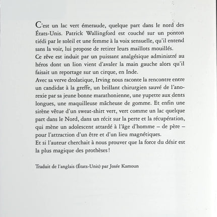 La Quatrième main - John Irving - livre