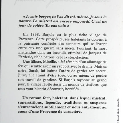 L'enfant du mistral - Jean-Michel Thibaux - livre