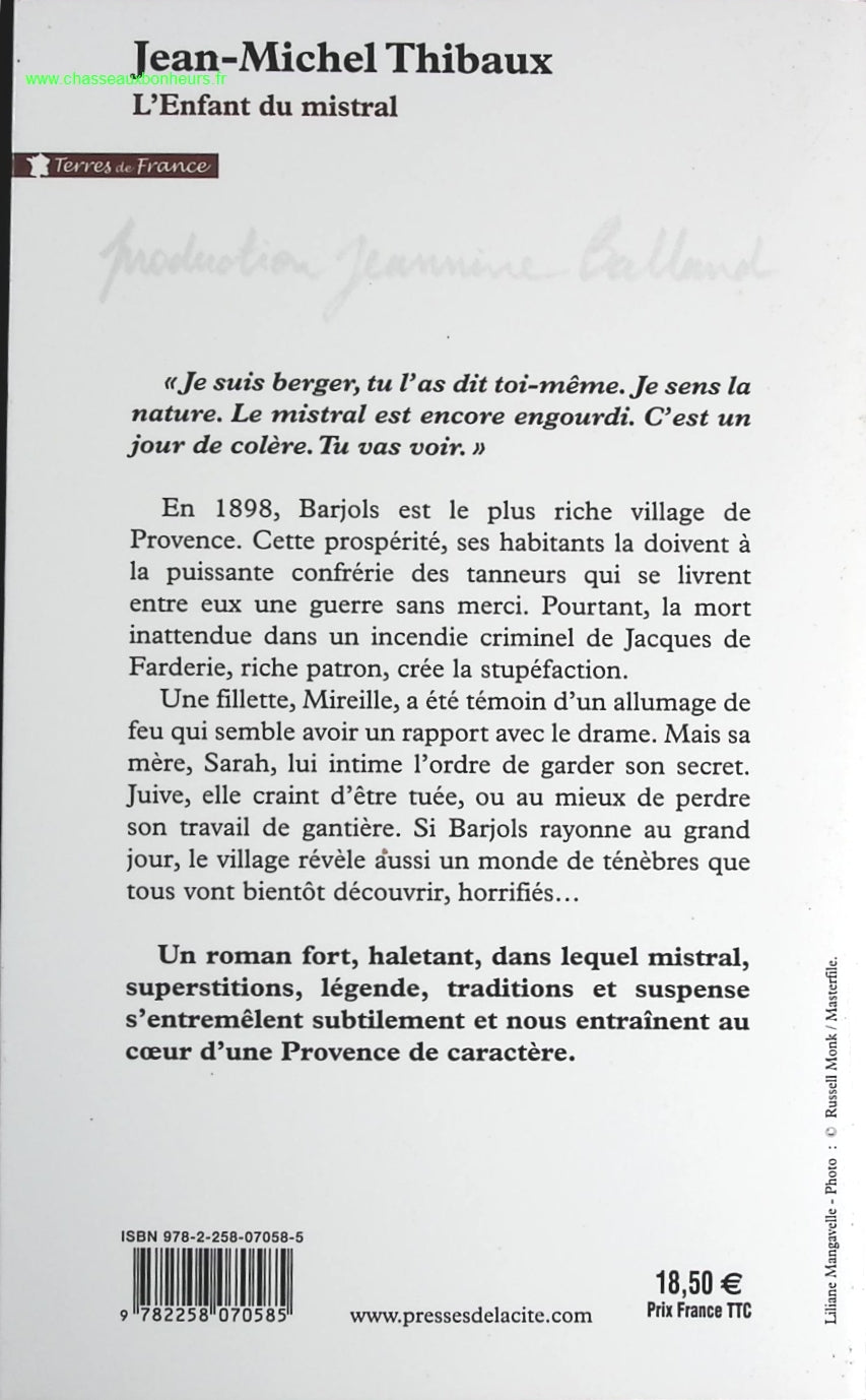 L'enfant du mistral - Jean-Michel Thibaux - livre
