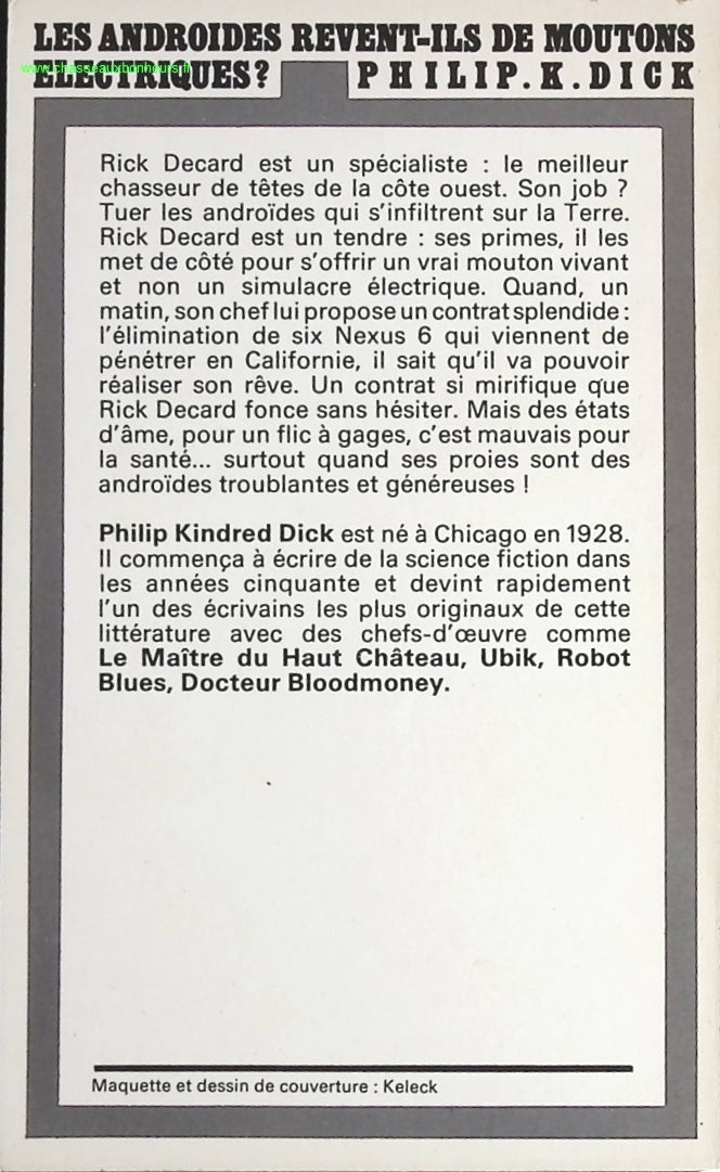 Les Androïdes rêvent-ils de moutons électriques ? - Philip K. DICK - livre