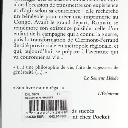 Le Semeur d'alphabets - Jean Anglade - livre