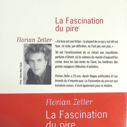 La fascination du pire - Florian Zeller - livre