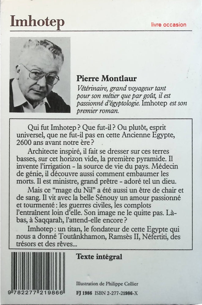 Imhotep : Le mage du Nil - Pierre Montlaur - Livre