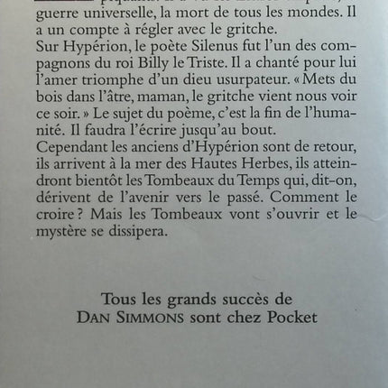 Hypérion 2 - Dan Simmons - livre
