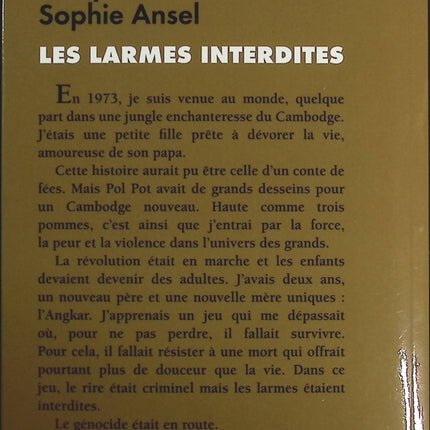 Les larmes interdites - Navy Soth Et Sophie Ansel - Livre
