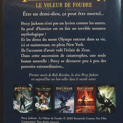 Percy Jackson et les Olympiens, tome 1 : Le Voleur de foudre - Rick Riordan - livre